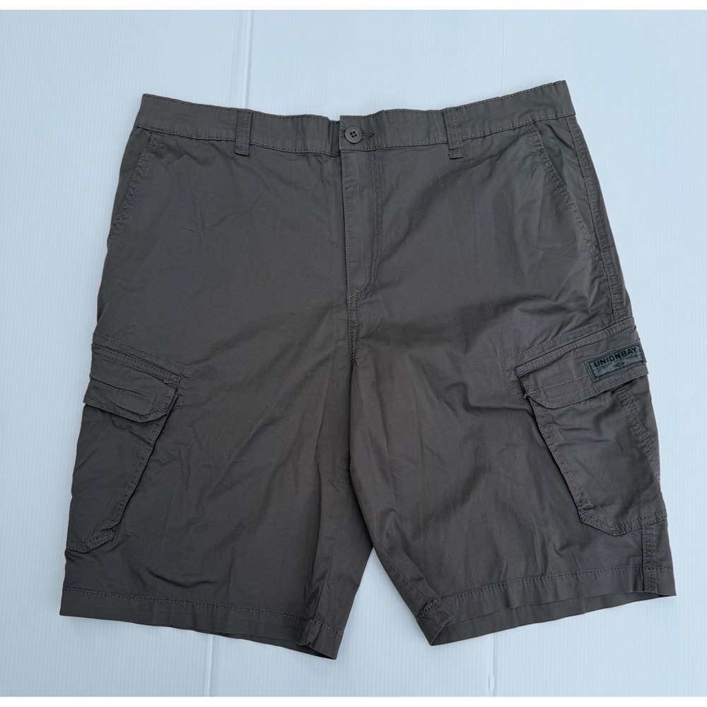 Unionbay Mens Size 40 Cargo Shorts Gray Cotton Stretch Multi Pocket NWT